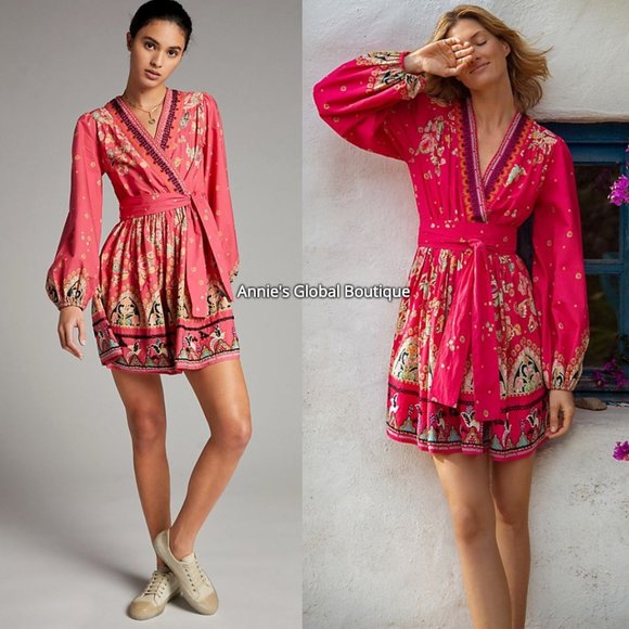 RARE NWT ANTHROPOLOGIE Raquel Floral Embroidered Beaded Mini Dress. Size 3X - Picture 12 of 16